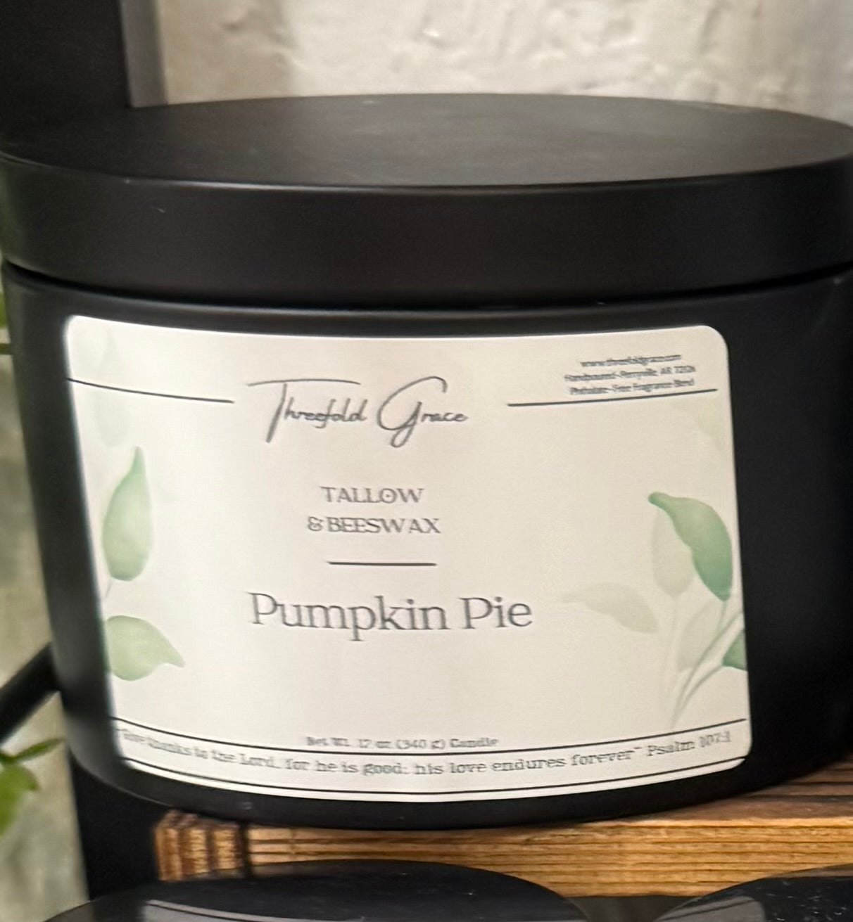 Pumpkin Pie Tallow & Beeswax Candle
