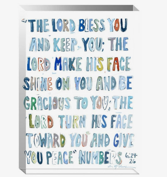 “Numbers” Acrylic Block