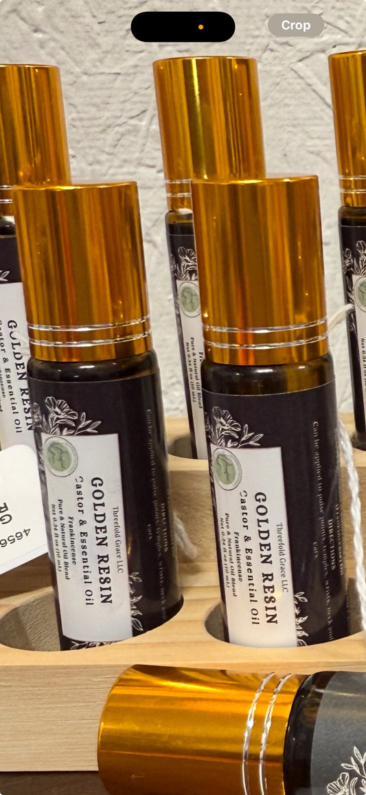Golden Resin Roller (Castor & Frankincense)
