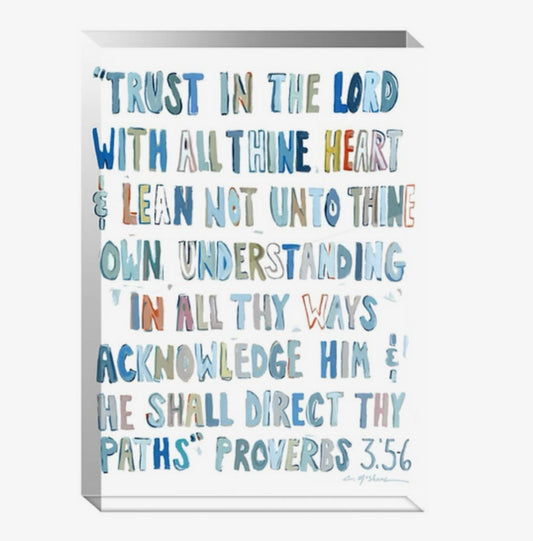 “Proverbs” acrylic Shelfie