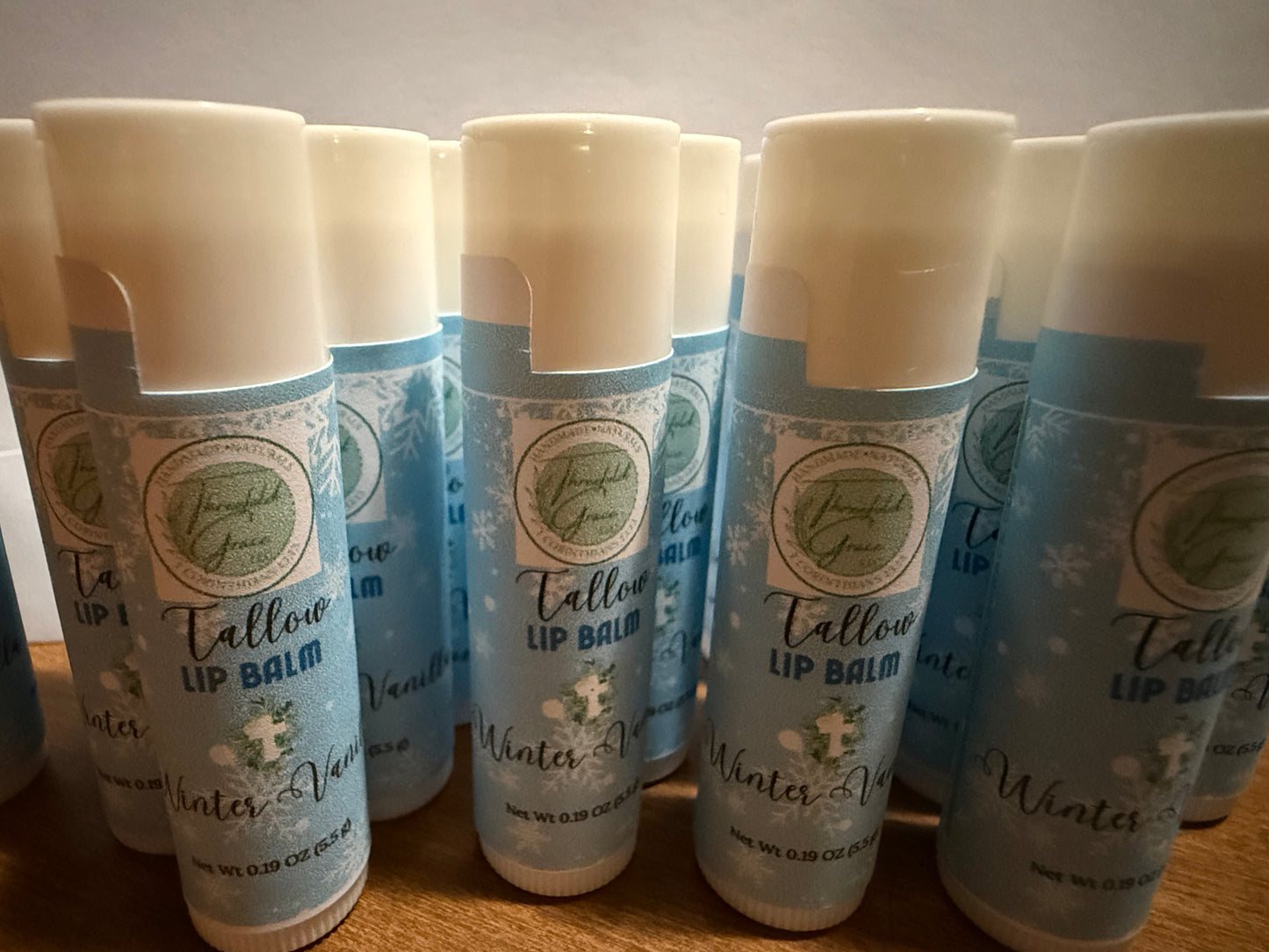 vanilla tallow lip balm for really dry lips