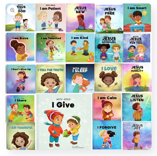 With Jesus Series: “Bible Stories for Kids - Inspiring Children to Overcome Challenges Using God's Word" Full 22 Book Series