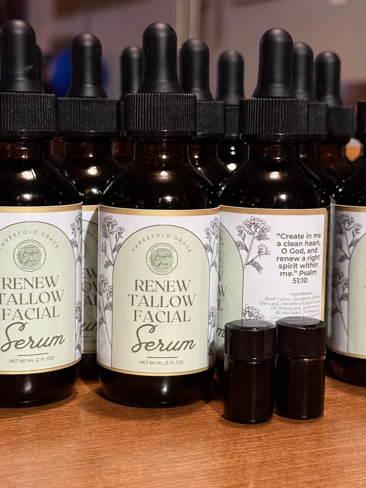 Renew Tallow Face Serum with Bakuchiol+Blue Tansy+Frankincense