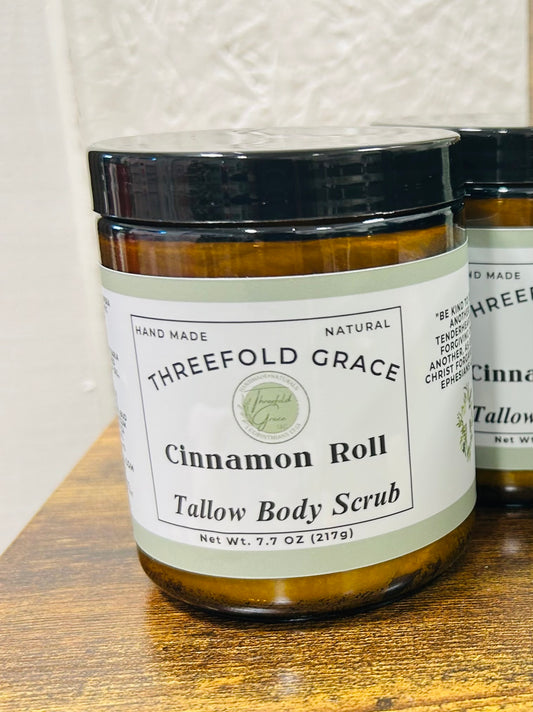 Cinnamon Roll Tallow Body Scrub