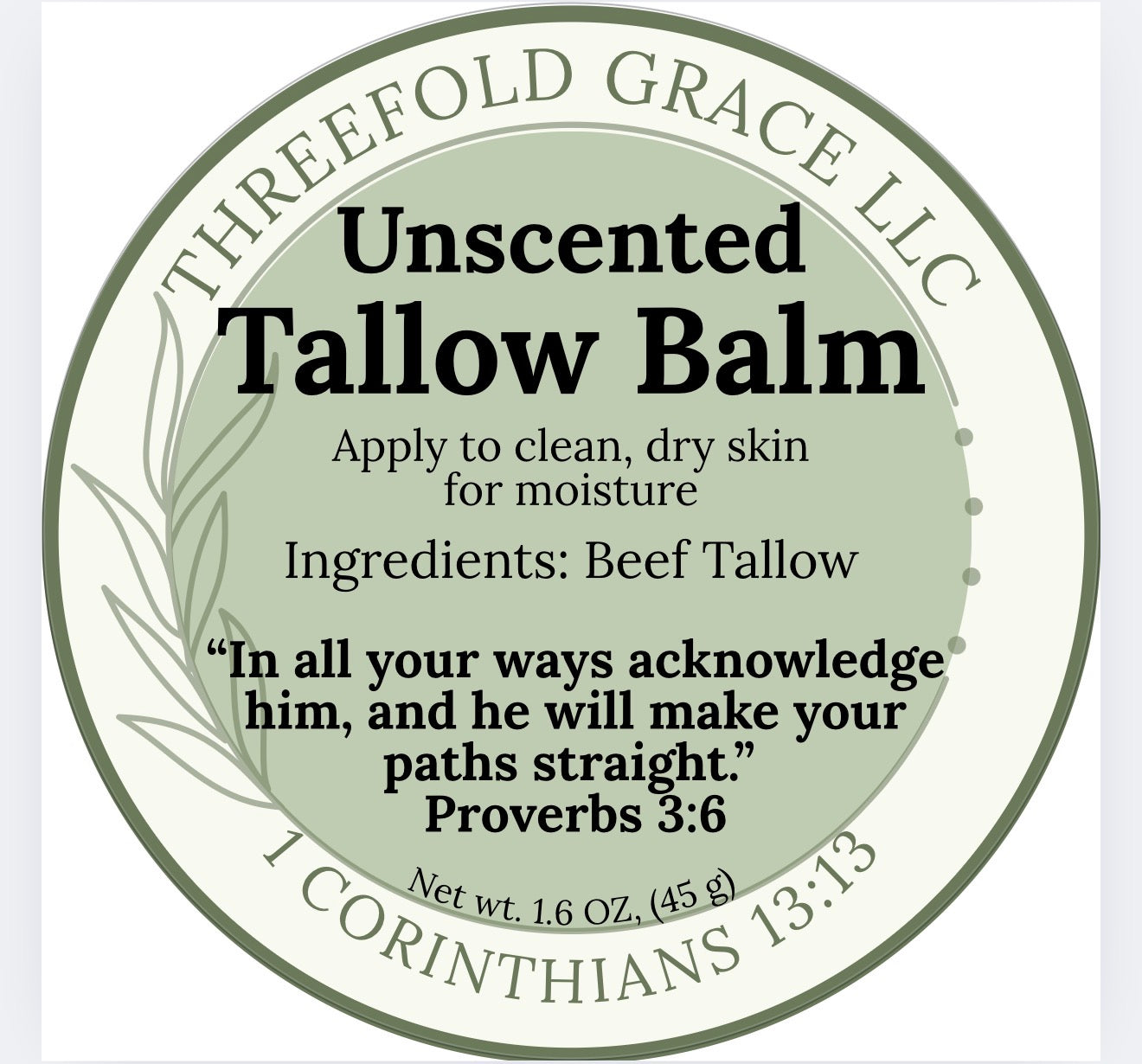 Unscented Tallow Balm