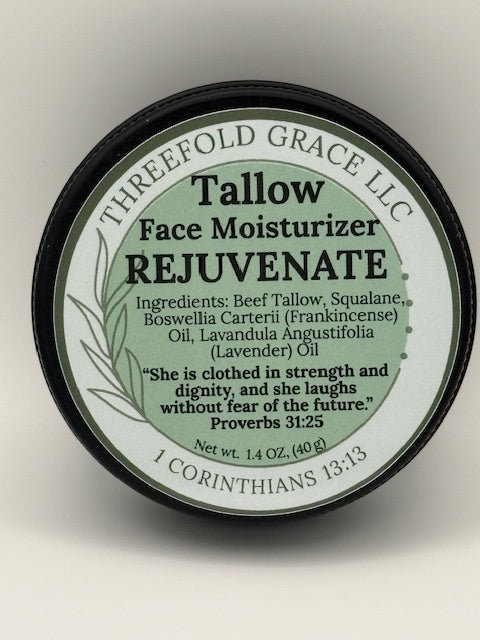 “Rejuvenate” Tallow Face Moisturizer